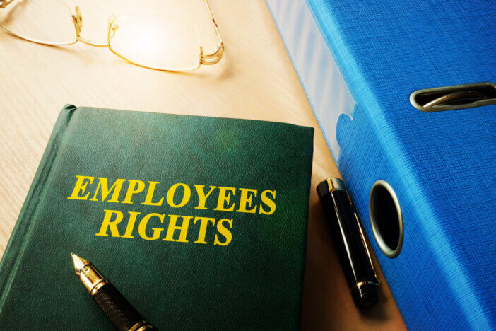 Employees Rights on an office table.