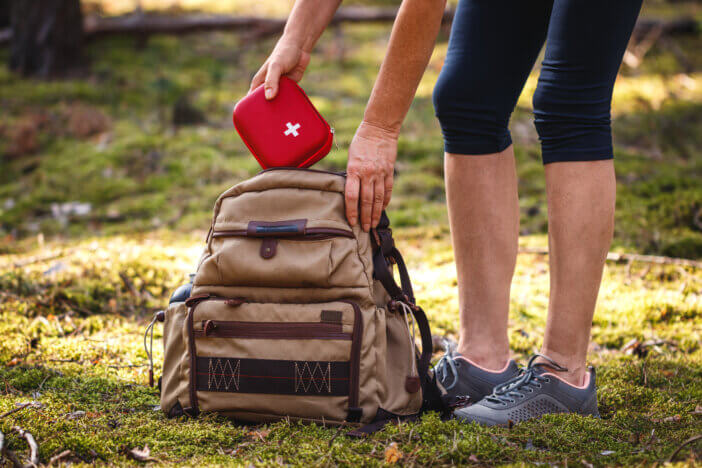 Prepared for health problems during hiking. Travel insurance for all eventualities