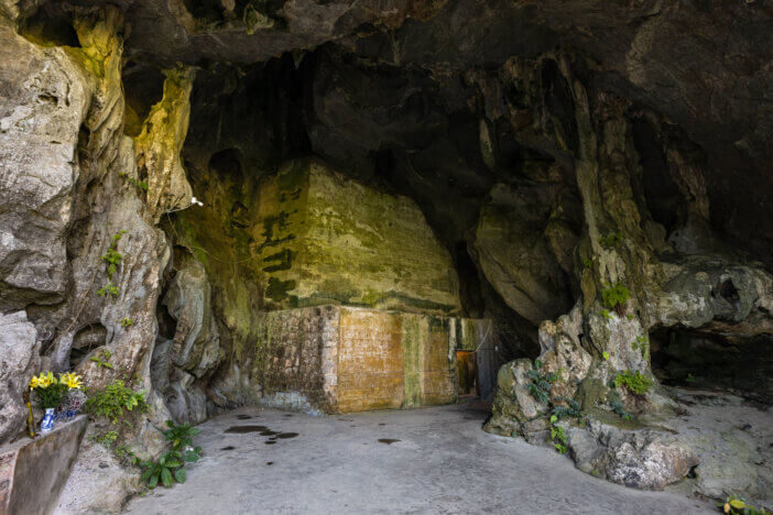 The hospital cave of Cat Ba Island in Vietnam