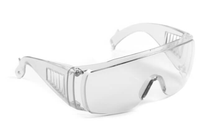 safety glasses isolated on white