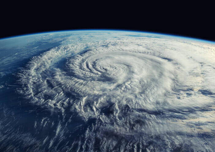 Super Typhoon, tropical storm, cyclone, hurricane, tornado, over ocean. Weather background. Typhoon, storm, windstorm, superstorm, gale moves to the ground. Elements of this image furnished by NASA.