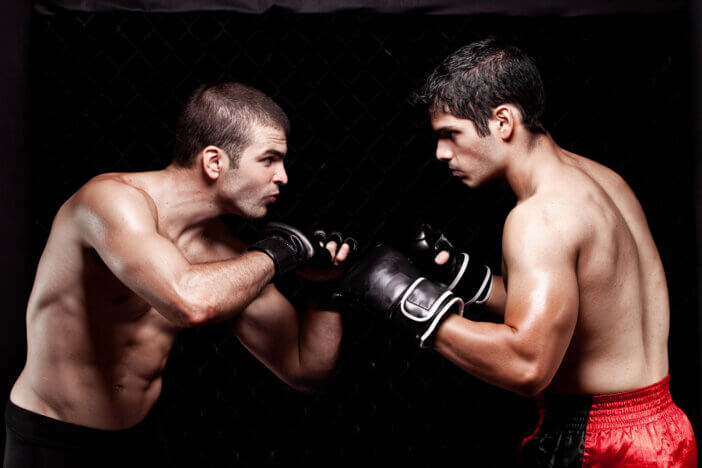 Mixed martial artists before a fight